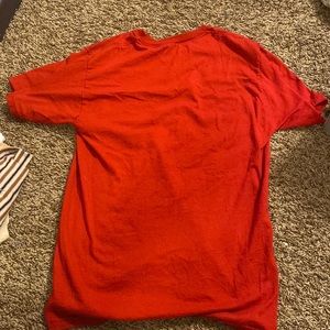 Oversized plain red T-shirt